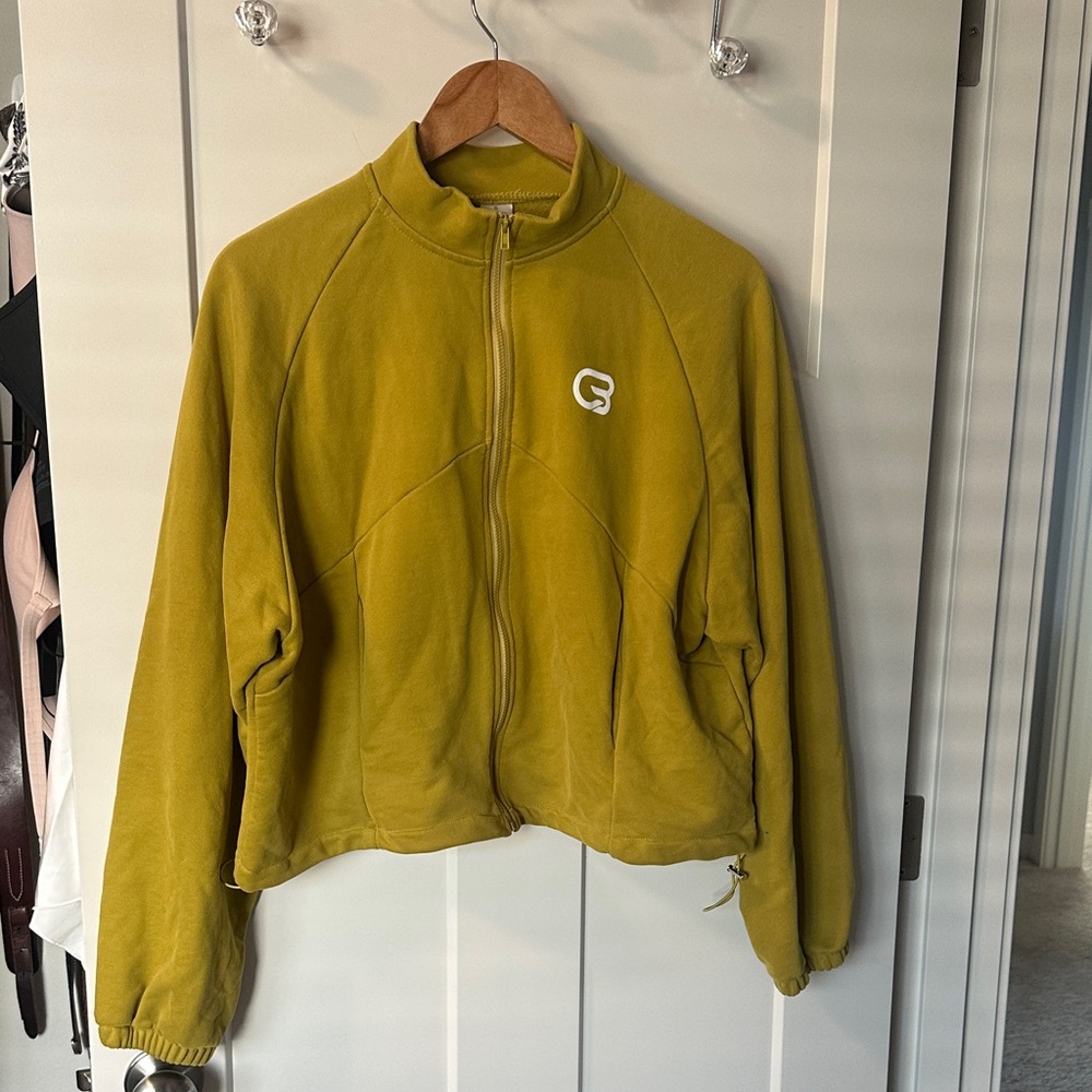 Cyclebar Olive Green Zip-Up Jacket